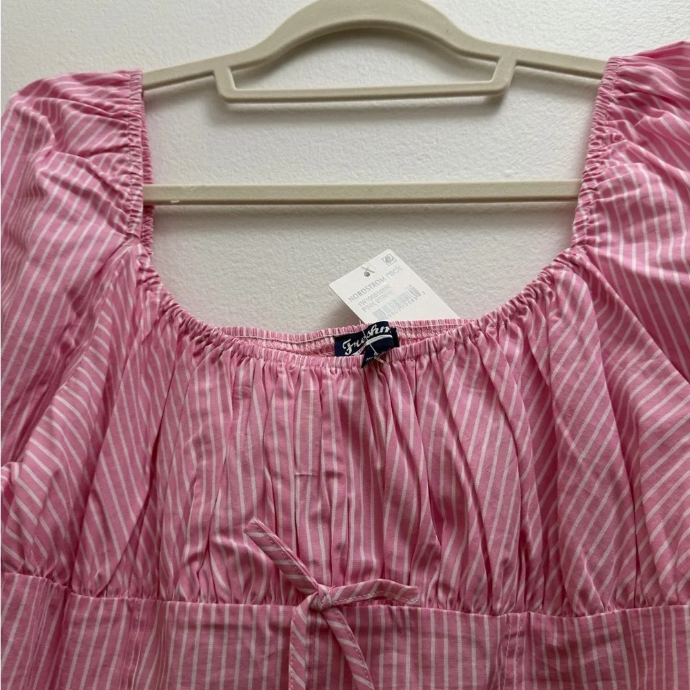 NWT Pink Striped Blouse - Picture 5 of 7